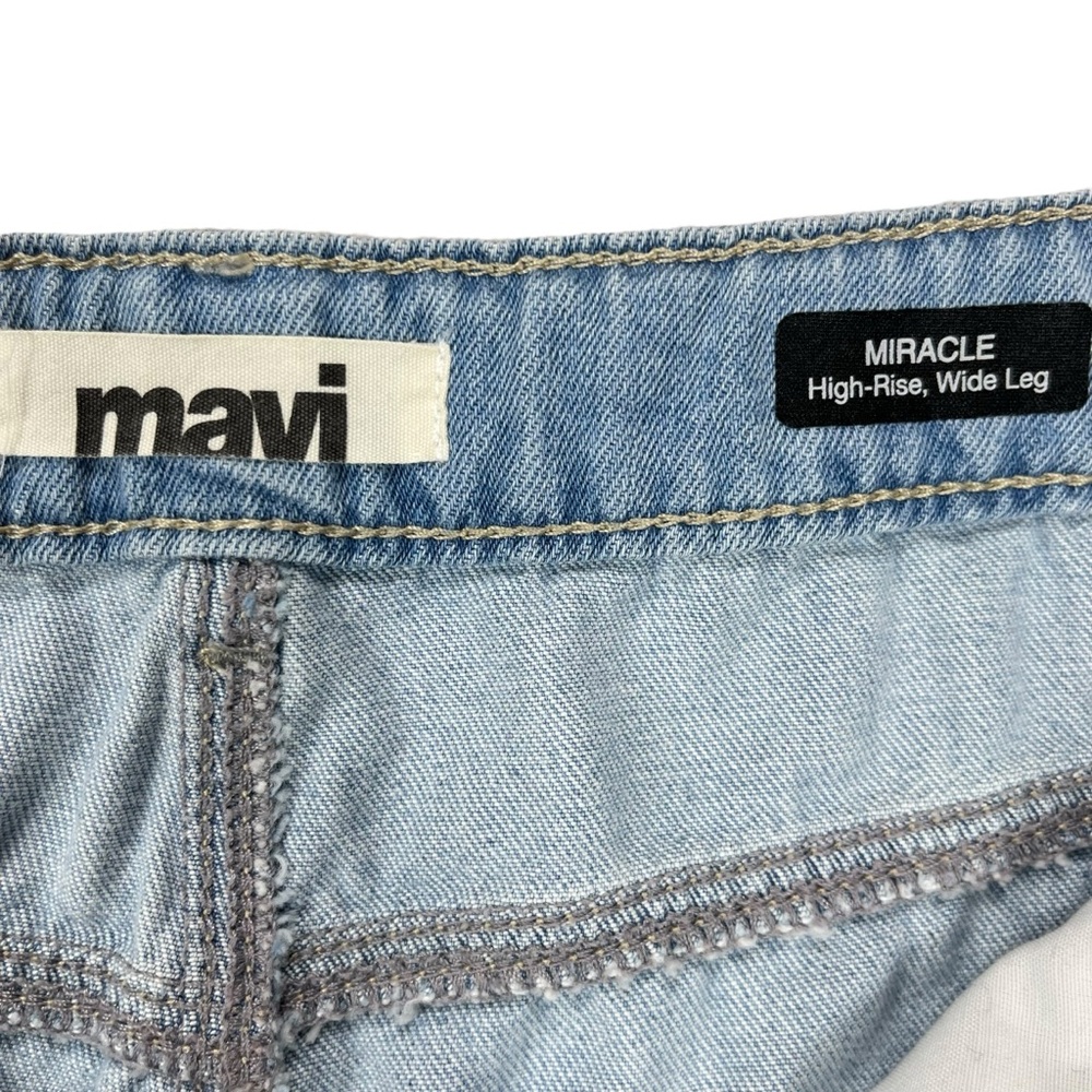 Mavi Women 28x32 Miracle High Rise Wide Leg Light Blue Wash‎ Denim Jeans - Picture 7 of 9
